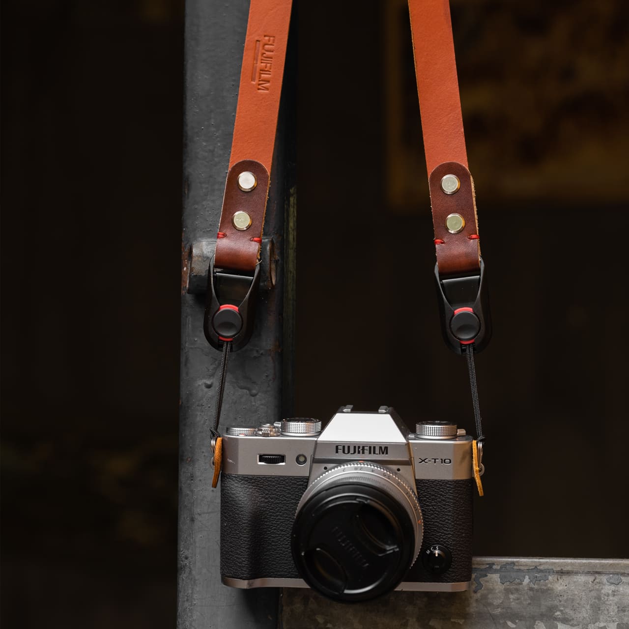 Bộ dây đeo cổ máy ảnh SLR chất liệu da bò cao cấp
