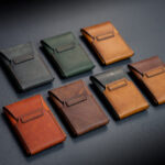 Ví thẻ nắp gập thủ công da bò Pueblo cao cấp